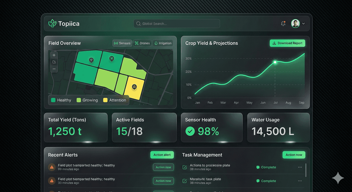 Topiica Agri Tech Dashboard